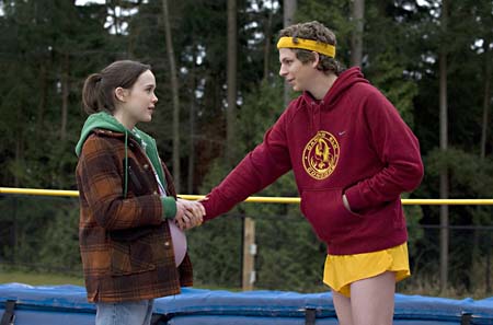 Juno Pregnant Pause: Ellen Page and Michael Cera moments before the delivery